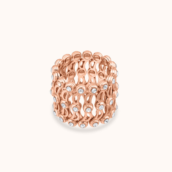 2 IN 1 Ring- Bracelet Crafted with 925 Sterling Silver- Plated With Rosegold