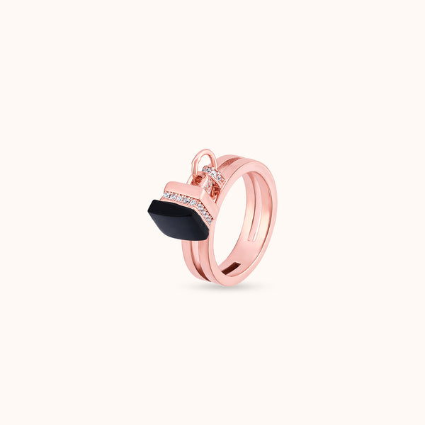 SHINING’s Celestia Onyx Luxe Lock Ring