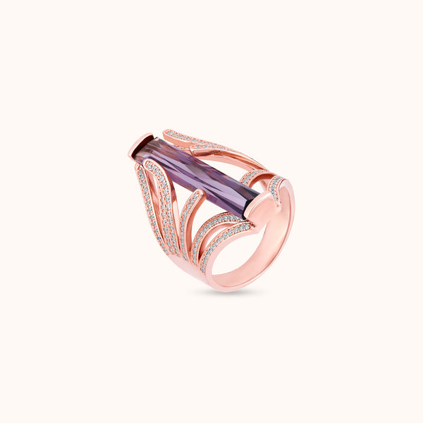 SHINING’s Celestia Starlit Amethyst Ring