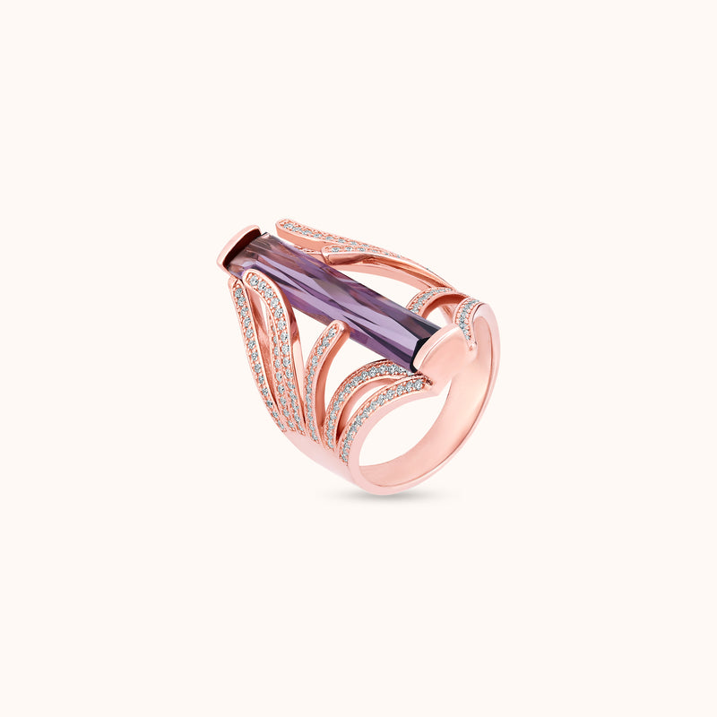 SHINING’s Celestia Starlit Amethyst Ring