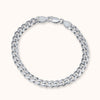 SHINING's Small Silver Curb Bracelet for Men
