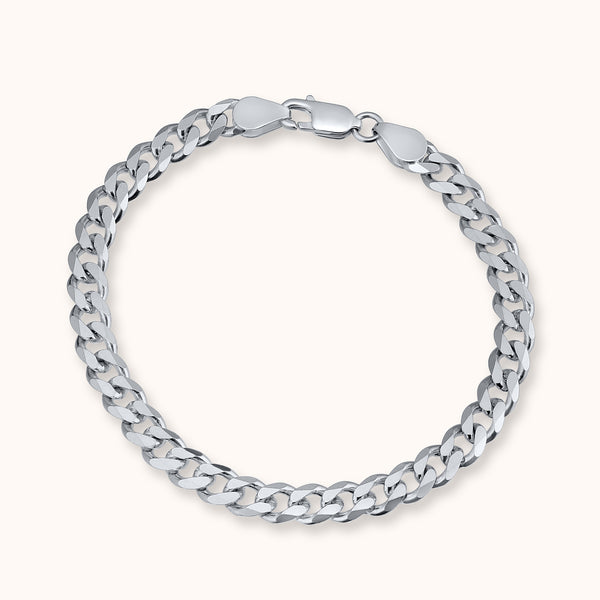 SHINING's Small Silver Curb Bracelet for Men