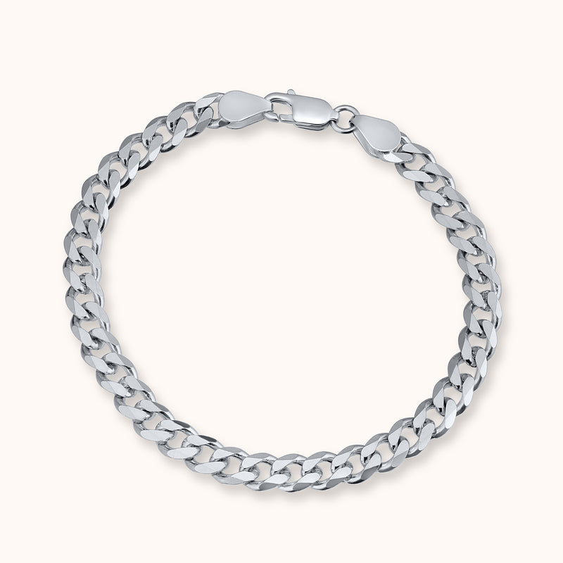 SHINING's Small Silver Curb Bracelet for Men