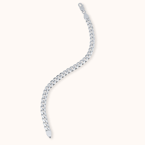 SHINING's Small Silver Curb Bracelet for Men