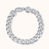 SHINING's Big Silver Curb Bracelet for Men