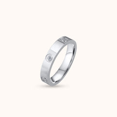 Solitare Cubic Band Ring