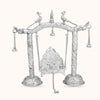 SHINING’s Small 925 Silver Palna with Chitai Work