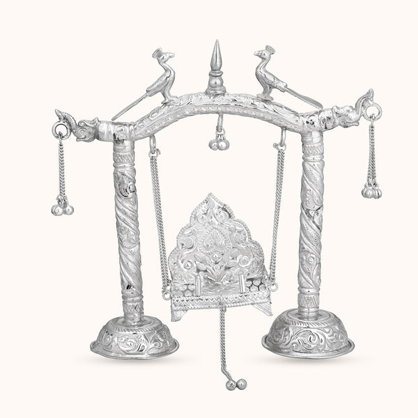 SHINING’s Small 925 Silver Palna with Chitai Work