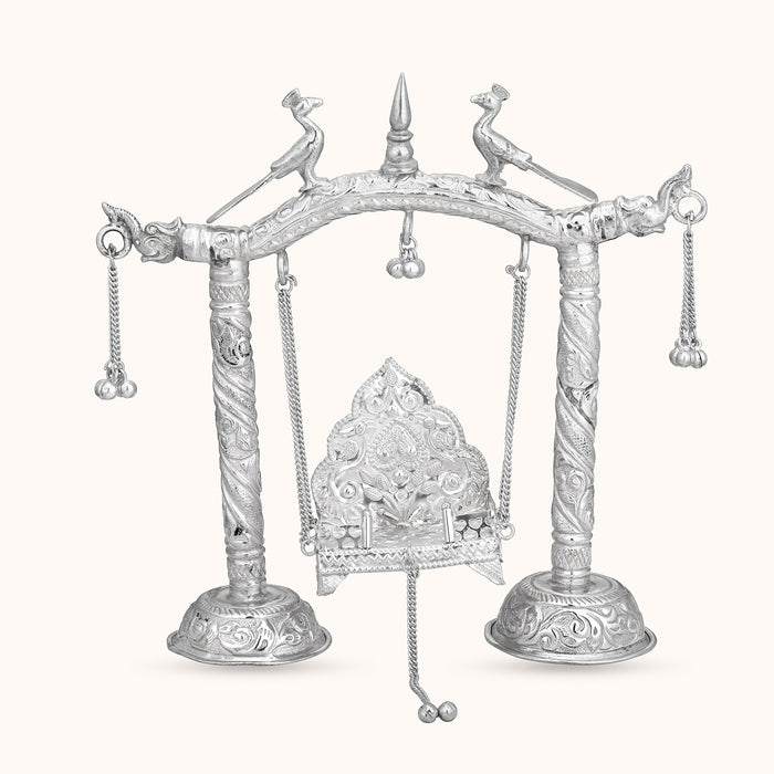 SHINING’s Small 925 Silver Palna with Chitai Work