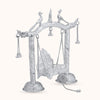 SHINING’s Small 925 Silver Palna with Chitai Work