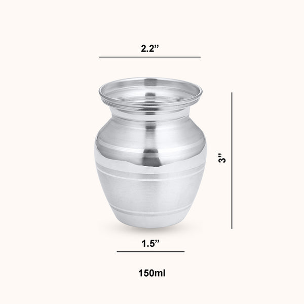 SHINING’s 999 Pure Silver Pooja Lota | 150 ML