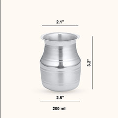 SHINING’s 999 Pure Silver Pooja Lota | 200 ML