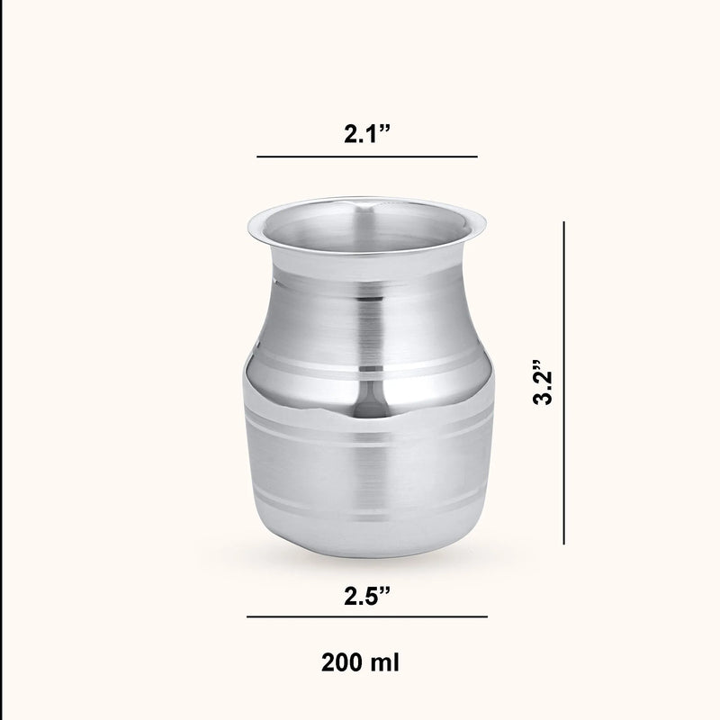 SHINING’s 999 Pure Silver Pooja Lota | 200 ML