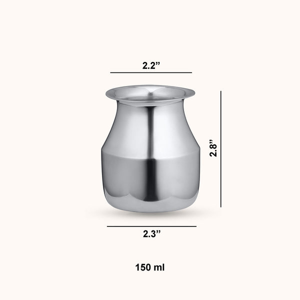 SHINING’s 925 Pure Silver Pooja Lota | 150 ML