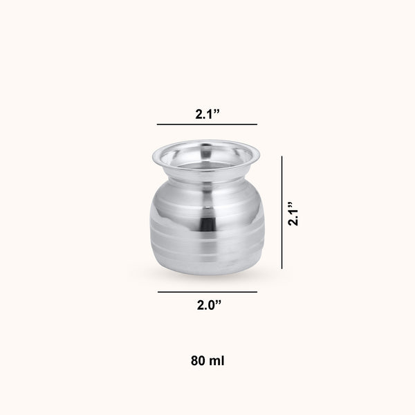 SHINING’s 999 Pure Silver Pooja Lota | 80 ML