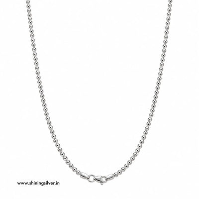 SHINING’s Pure Silver Ball Chain for Men