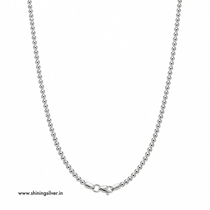 SHINING’s Pure Silver Ball Chain for Men
