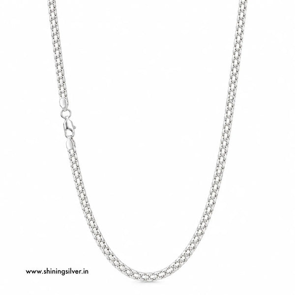 SHINING’s Pure Silver Bismark / Patta Chain for Men