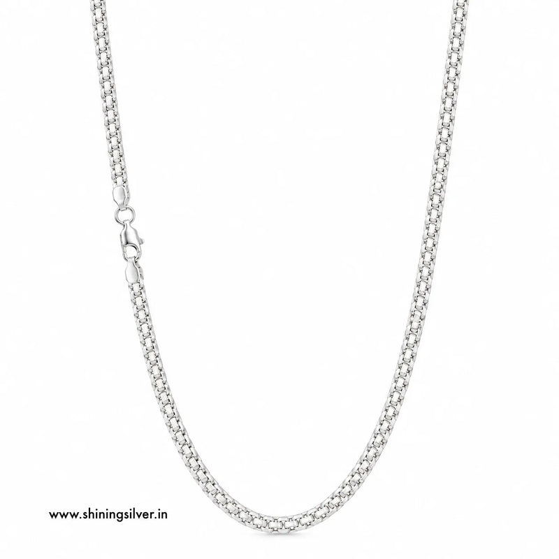 SHINING’s Pure Silver Bismark / Patta Chain for Men