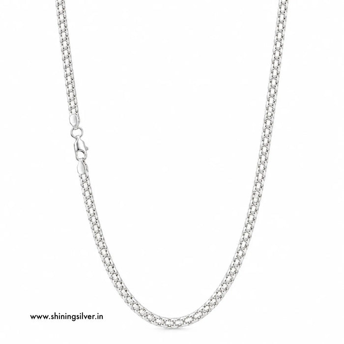 SHINING’s Pure Silver Bismark / Patta Chain for Men