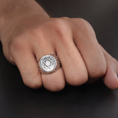 Antique Spiritual Turkish Style Ring For Men - Shining Silver.in