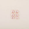 Baguette Brilliance: Rose Gold Earrings with Triangular Sterling Silver Studs Adorned with Baguette CZ Stones - Shining Silver.in