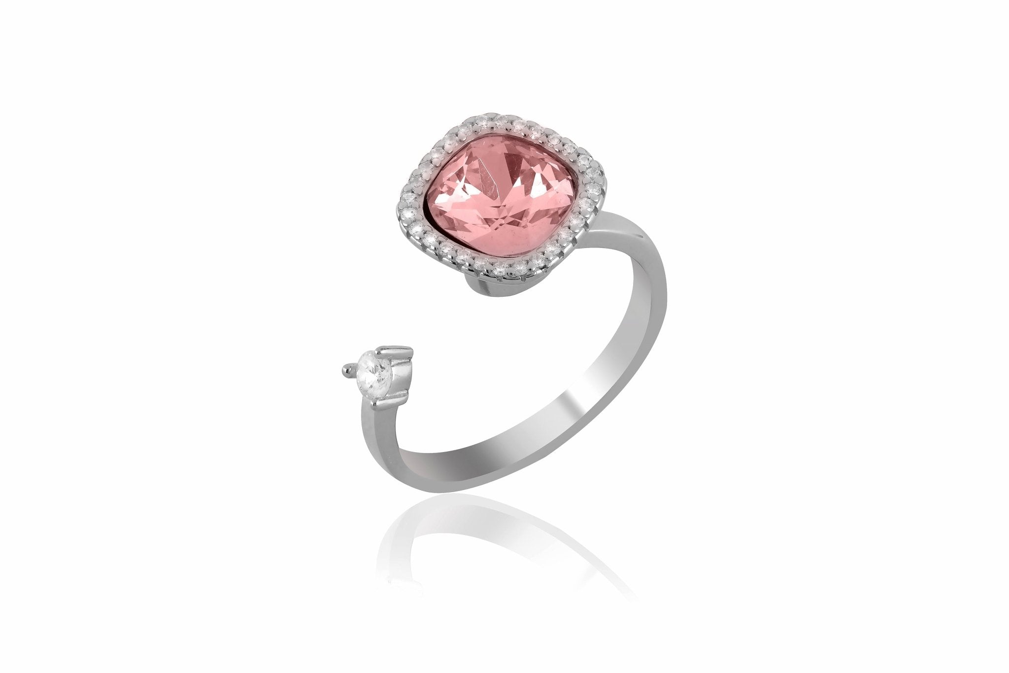 Pink Lifting Rings Pink Diamond Ethereal Orbit Ring For Women | 925 Sterling Silver ...