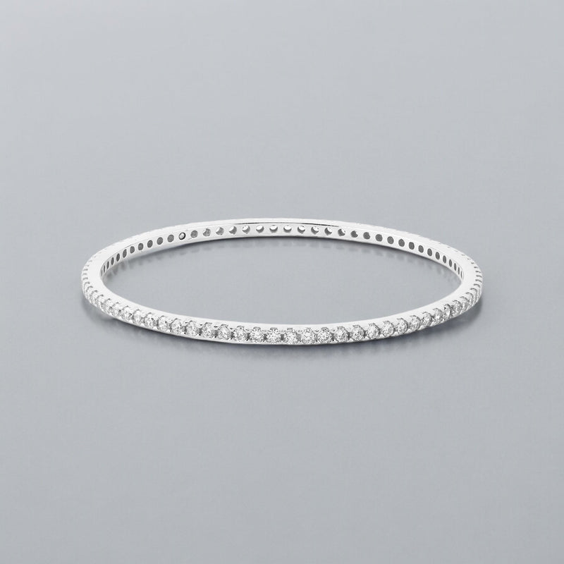 Diamond Bangles - 925 Sterling Silver - Shining Silver.in