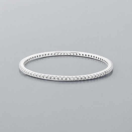 Diamond Bangles - 925 Sterling Silver - Shining Silver.in