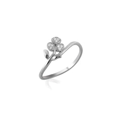 Enchanted Petals- Sterling Silver 925 Ring For Women - Shining Silver.in