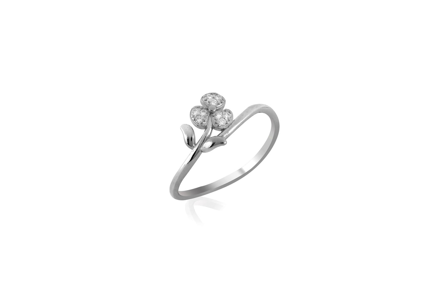 Enchanted Petals- Sterling Silver 925 Ring For Women - Shining Silver.in