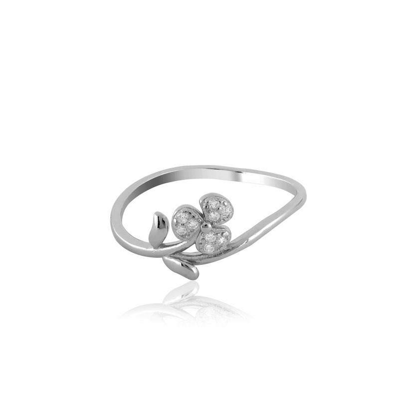 Enchanted Petals- Sterling Silver 925 Ring For Women - Shining Silver.in