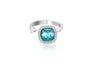 Ethereal Orbit- Sterling Silver 925 Topaz Spinner Ring - Shining Silver.in