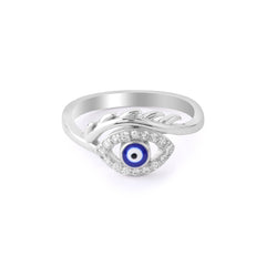 Evil Eye Silver Rings For Women - Shining Silver.in