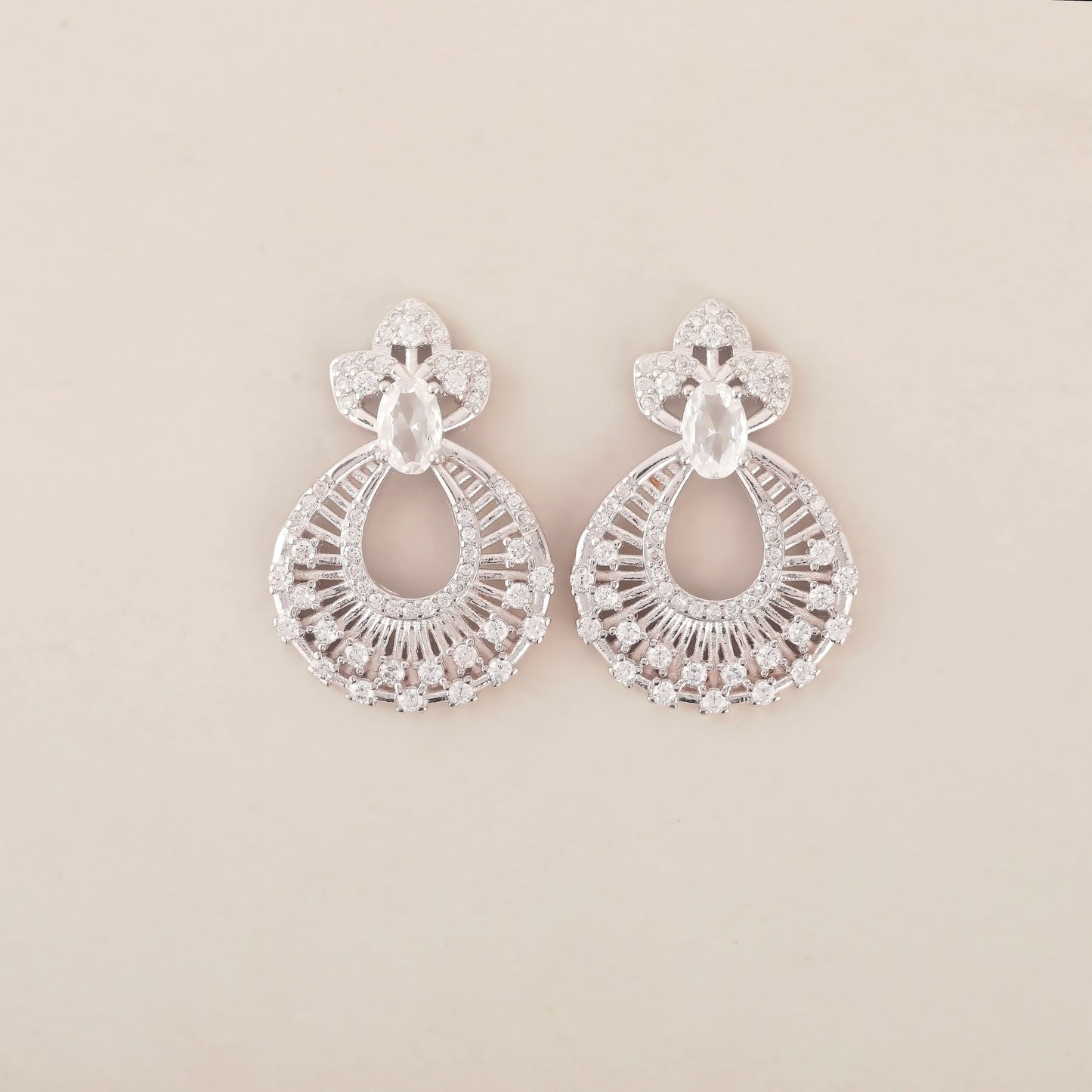 Exquisite 925 sterling silver earrings - Shining Silver.in