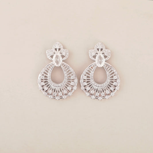 Exquisite 925 sterling silver earrings - Shining Silver.in