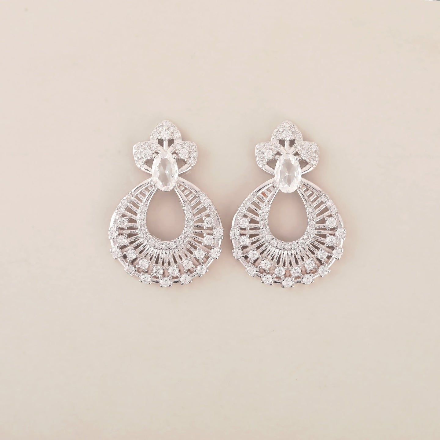 Exquisite 925 sterling silver earrings - Shining Silver.in