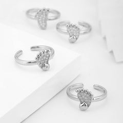 Foot Toerings - 925 Sterling Silver - Shining Silver.in