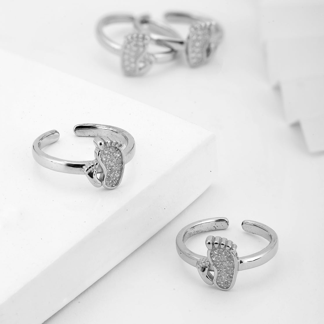 FootSteps Torering - 925 Sterling Silver - Shining Silver.in