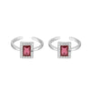 Elegant Ruby 925 Sterling Silver Toerings