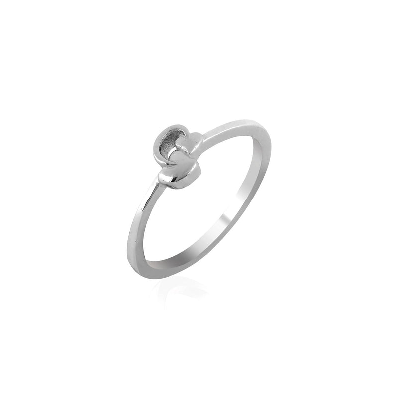 Hearts Entwined- Sterling Silver 925 Linked Heart Ring For Her - Shining Silver.in