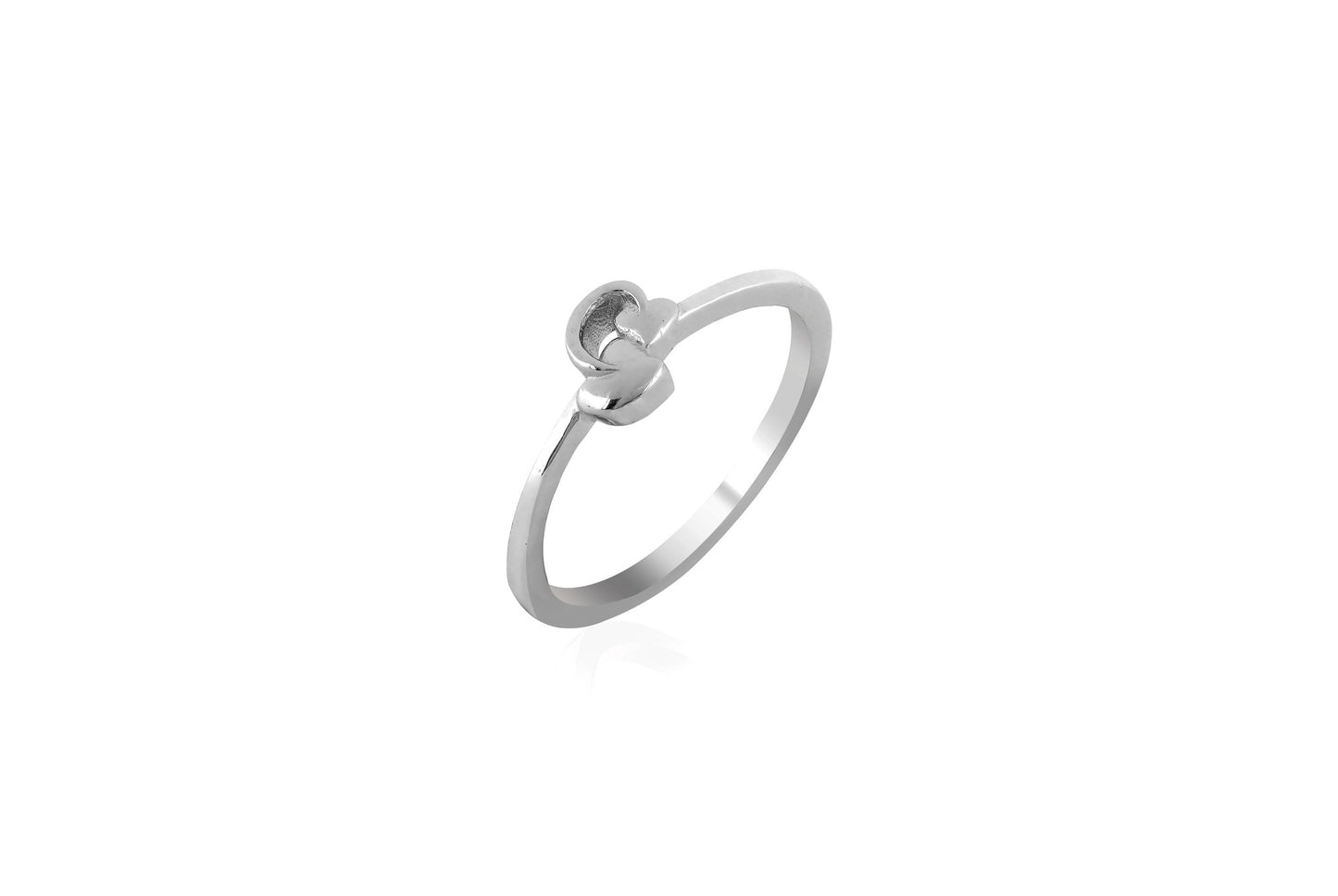 Hearts Entwined- Sterling Silver 925 Linked Heart Ring For Her - Shining Silver.in