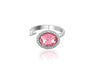 light pink moving ring oval - Shining Silver.in