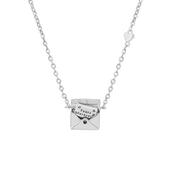 Love Messenger Necklace - 925 Sterling Silver - Shining Silver.in