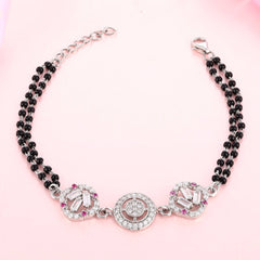 Mangalsutra Bracelet - 925 Sterling Silver - Shining Silver.in