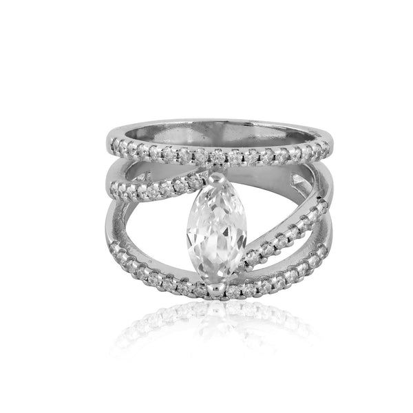 marquisse cz ring - Shining Silver.in