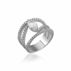 marquisse cz ring - Shining Silver.in