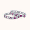 SHINING’s 925 Sterling Silver Ruby Bangles