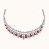 SHINING’s Queen’s Crimson Elegance Necklace | 925 Silver Necklace |Rubies
