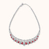 SHINING’s Queen’s Crimson Elegance Necklace | 925 Silver Necklace |Rubies